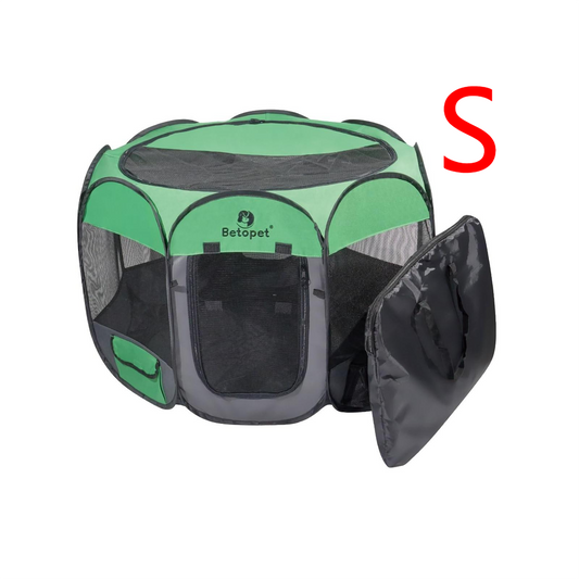 Dog Playpen with Sunproof Cover  Dog Playpen Pet Playground/Kennel Outdoor/Indoor Portable Foldable Waterproof Tent Crate Cage