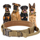 LAKWAR Tactical Dog Collar, Adjustable Military Training Nylon Dog Collar with Handle and Heavy Metal Buckle for Medium and Large Dogs (XL, Khaki)