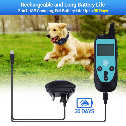 Dog Training Collar, Shock Collar for Dogs with Remote Rechargeable Waterproof, 3 Training Modes, Beep Vibration and Shock,3280Ft Remote Range, Dog Bark Collar for Small Medium Large Dogs