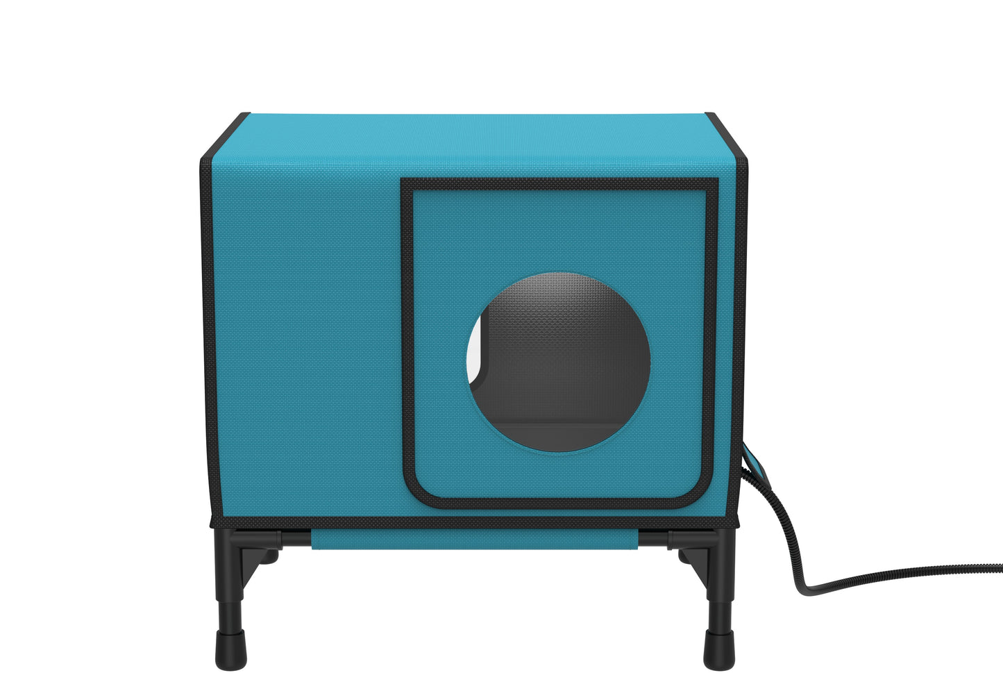 Heated Outdoor Cat House with Heating Pad - Weatherproof Insulated Winter Shelter for Outside Feral Cats, Cat house with 2 Exits, Warm Home for Outside Stray Cat