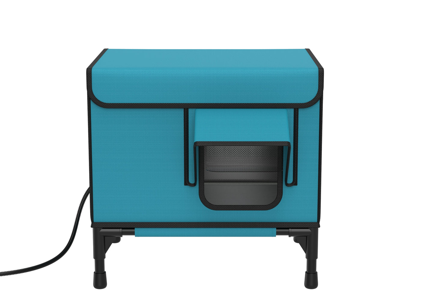 Heated Outdoor Cat House with Heating Pad - Weatherproof Insulated Winter Shelter for Outside Feral Cats, Cat house with 2 Exits, Warm Home for Outside Stray Cat