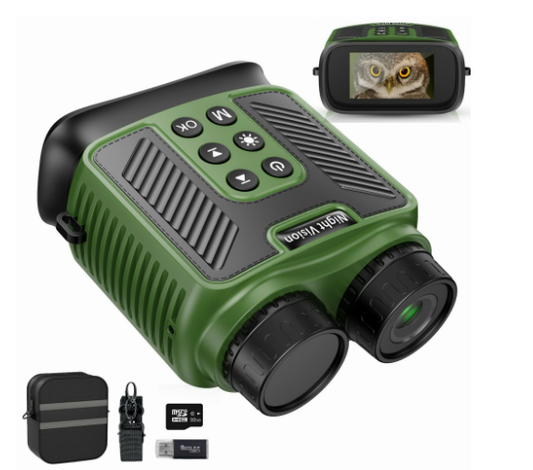 Night Vision Googles,8X Night Vision Binoculars with 5000mAh Large Battery, 3'' HD Screen Digital Binoculars with 7 Level IR for Camping and Observe Can Save Photo and Video with 32GB TFCard