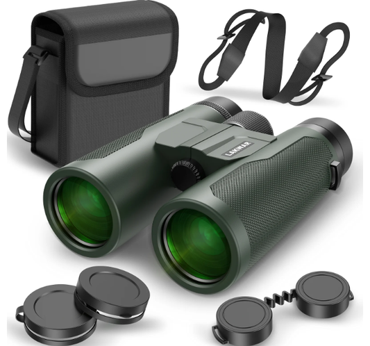 Binoculars-12X42mm Binoculars for Adult with Low Light Vision for Bird Watching Hunting Hiking Travel Stargazing Concerts Sports