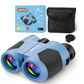 10x25 Compact Binoculars for Adults and Kids- Waterproof/Easy Focus/High Powered/ Low Light Vision Blue