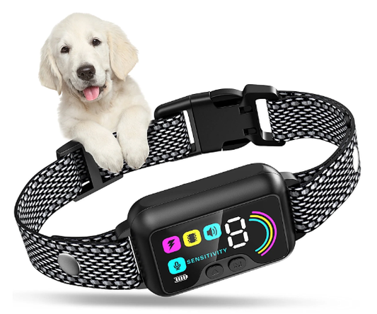 Bark Collar, Dog Bark Collar for Large Medium Small Dogs,Smart Bark Collar,Rechargeable Anti Barking Training Collar with 8 Adjustable Sensitivity Beep Vibration Shock