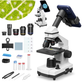 LAKWAR Microscope for Adults & Kids - 40X-2000X High-Power Biological Microscope for Students, School Lab & Home Education, with Slides Set & Phone Adapter