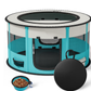 Dog Playpen, Puppy Pet Cat Playpen Indoor for Small Dogs, Dog Tent Crates Cage Indoor/Outdoor, Dog Kennel Playpen with Carrying Case for Dogs/Cats/Rabbits,2 Doors & Zipper Top