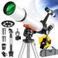 Telescope for Adults and Kids Beginners -500mm Astronomical Refracting Telescope with Carry Bag, Phone Adapter