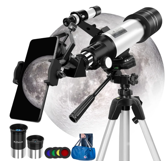 LAKWAR Telescope for Adults & Kids,400/70mm Refractor Optics Telescopes for Astronomy Beginners with Tripod and Phone Adapter