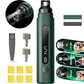 Dog Nail Grinder with LED Light, 5-Speed Quiet Dog Nail Trimmer-Safe Painless Nail Grooming & Smoothing for Small Medium Large Dog Breed，Green