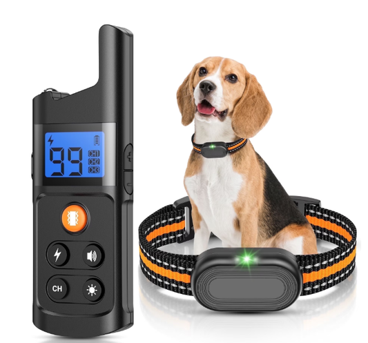Shock Collar for Dogs - Pet Training Collar with Remote 2600 ft Waterproof for Small Medium Large Dogs (15 - 100 lbs)- 3 Safe Training Modes, Rechargeable Dog Bark Collars-Orange