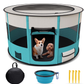 LAKWAR Large Pet Playpen for Dogs, 44"/110CM Diameter 24"/60cm Height Pet Playpens Foldable Portable Indoor Outdoor Exercise Pen with Carrying Case for Cat Puppy Rabbit