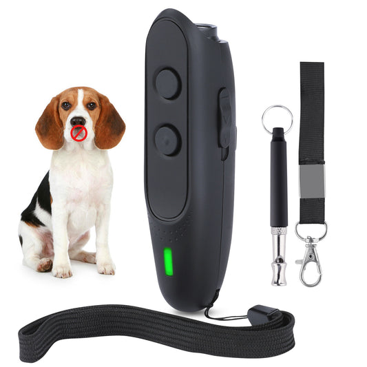 LAKWAR Dog Bark Deterrent，Ultrasonic Bark Control Device for Dog Training and Bark Control，3 Frequency 16.4 Ft Control Range Rechargeable Dog Barking Deterrent Devices with Dog Whistle