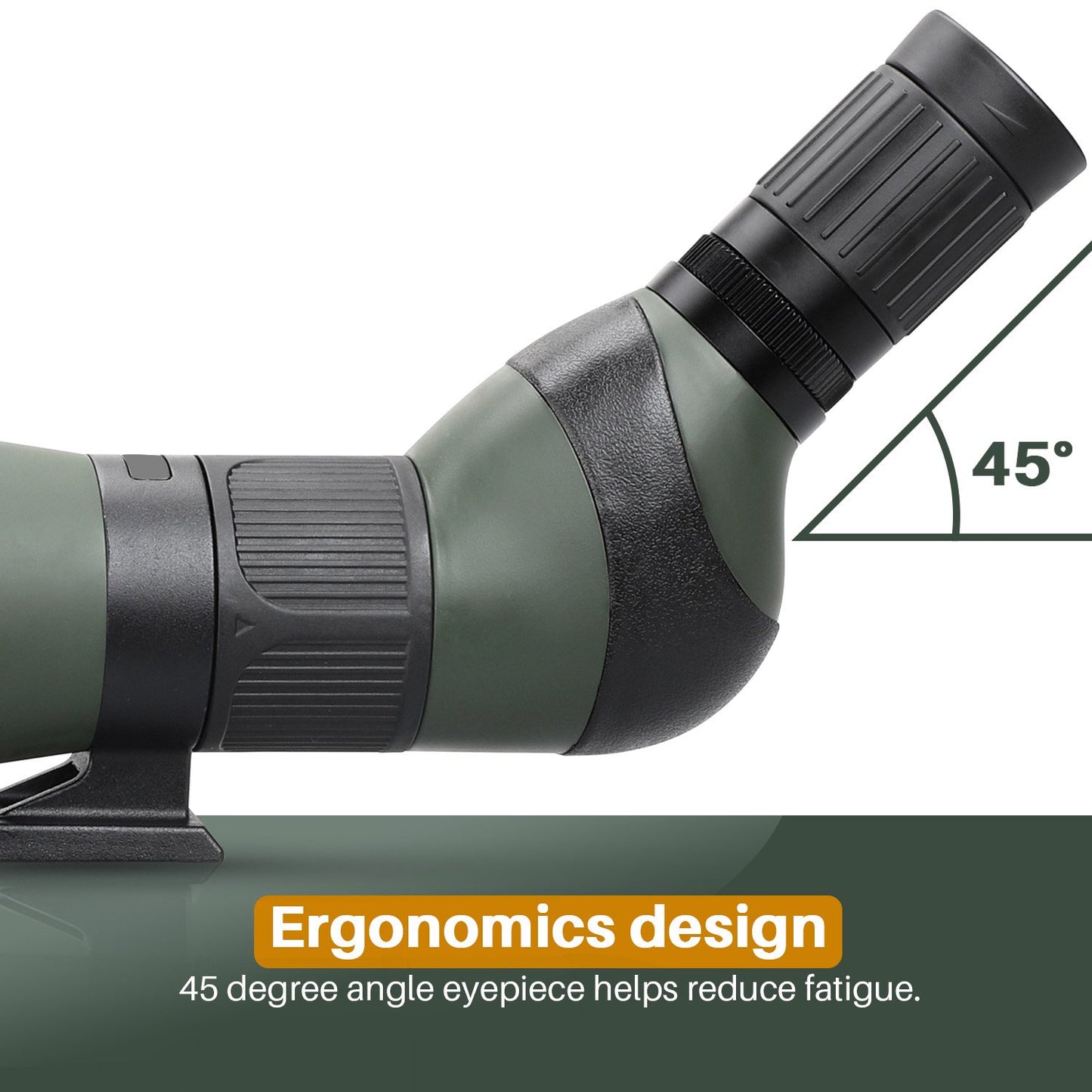 LAKWAR 20-60x 80mm Spotting Scope with Tripod for Target Shooting,Bird Watching, Bak 4 FMC Lens,Green