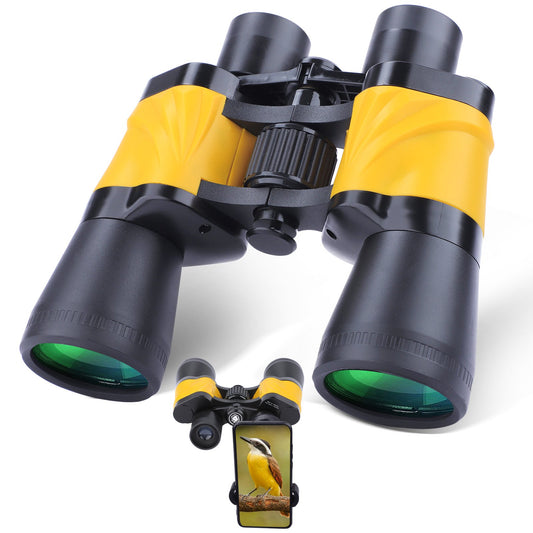 LAKWAR Binoculars for Adults,20x50 HD High Power Binoculars with Phone Adapter for Bird Watching Hunting Hiking Travel Stargazing Concerts Sports, BAK4 Prism FMC Lens