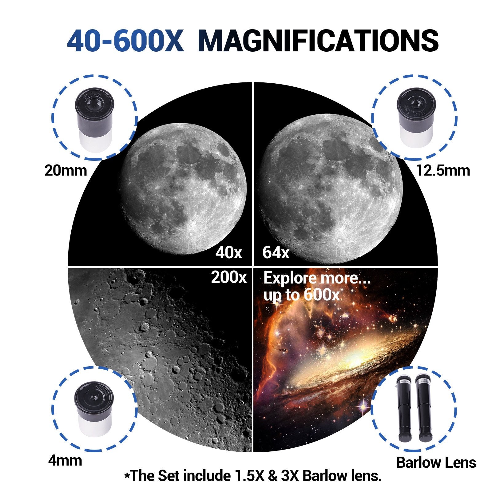 600x store zoom telescope