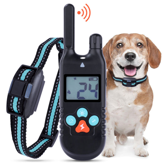 LAKWAR Dog Training Collar - IP67 Waterproof Rechargeable Shock Collars for Small Medium Large Dogs with 3280 ft Remote Range, Adjustable Beep, Vibration, Shock, Light Modes & Safe Lock, 1 Receiver