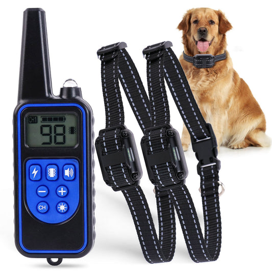 Dog Training Collar 2 Receiver, Shock Collars for Dogs with Remote Rechargeable Waterproof Collar, 3 Training Modes, Beep Vibration and Shock,2600Ft Remote Range, for Small Medium Large Dogs